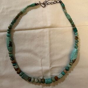 Turquoise Bead Necklace - Natural Turquoise Color